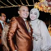 Santyka Fauziah Pacar Sule di Resepsi Rizky Febian