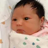11 Foto Si Cantik Baby Ameena Hanna Pamer Pipi Chubby