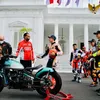 konvoi pembalap motogp, pembalap motogp jokowi, marc marquez jokowi