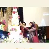 Detik-detik kue pernikahan Danang DA ambruk.