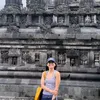 ootd Acha Septriasa di Candi Prambanan