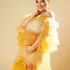 Siti Badriah, maternity shoot, kuning, kehamilan 9 bulan