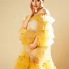 Siti Badriah, maternity shoot, kuning, kehamilan 9 bulan