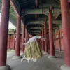 Ziva Magnolya Pakai Hanbok ceria
