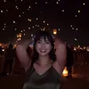 Potret bahagia Aurelie Moeremans ikut festival lampion di LA