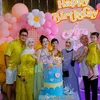 Ayu Ting Ting, ulang tahun, bertiga, ayah ojak, juni party