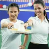 Indah Permatasari dan Susan Sameh Ikut Lomba Badminton Rayakan HUT RI