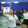 Indah Permatasari dan Susan Sameh Ikut Lomba Badminton Rayakan HUT RI