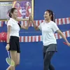 Indah Permatasari dan Susan Sameh Ikut Lomba Badminton Rayakan HUT RI