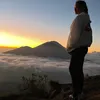 Ririn Ekawati Naik Gunung Batur Bali 