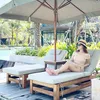 Dhena Devanka liburan di Bali