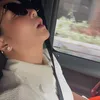 Nagita Slavina Tidur Mangap di Mobil
