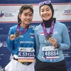 Potret Namira Adjani ikut Chicago Marathon