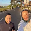 Nikita Willy dan Jennifer Bachdim running bersama