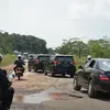 jokowi ke lampung, berita jokowi ke lampung, jokowi lewat jalan rusak