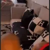 Ruang tamu di rumah Syahrini