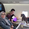 potret Reino Barack bersama anak dan mertua