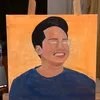 Potret Zara lukis wajah kakaknya.