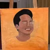 Potret Zara lukis wajah kakaknya.
