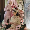 momen siraman Aaliyah pakai jumputan