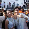 Potret Angga Yunanda dan Shenina Cinnamon nonton MotoGP Mandalika 2025