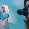 Aurel Photoshoot Berhijab Pertama Kali