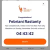 Febby Rastanty finish marathon