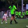 Potret gemas Cattleya dukung Ibnu Jamil main bola.