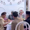 Penampilan Venna Melinda di acara akad nikah
