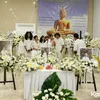 Suasana rumah duka Reza Gunawan suami Dee Lestari