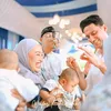 Mpok Alpa Aqiqah anak kembar Raffa Raffi