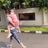 Ussy Sulistiawaty jogging pertama kali