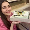 Aaliyah Massaid menerima kue ulang tahun