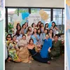 Aline Adita dikelilingi para sahabat