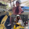 Lisa Mariana ungah vespa mirip Aura Kasih