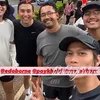 Ayu Ting Ting di belakang rombongan