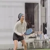 Azizah Salsha di lapangan padel