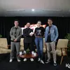 Baim Wong bersama Kimberly dan Fedi Nuril