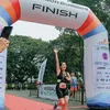 Gisel Triathlon Finish Olahraga lari sepeda renang