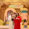 Raffi Ahmad pakai gamis putih, Nagita pakai baju merah