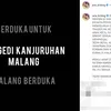 tragedi kanjuruhan selebritis duka cita