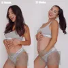 Jennifer Bachdim Bare Baby Bump