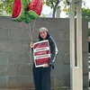 Potret public figure pada bela Palestina damai di Monas
