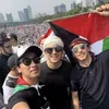 Potret public figure pada bela Palestina damai di Monas