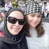 Potret public figure pada bela Palestina damai di Monas