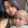 potret kedekatan FUji dan baby Gala.