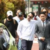 Eza Gionino minta doa kepada awak media