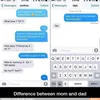 foto beda ayah vs ibu mengurus anak