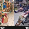 foto beda ayah vs ibu mengurus anak