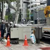 Foto Kondisi Trafo di Tepi Jalan Setelah Ditabrak Lari Oleh Aktris Kim Sae Ron